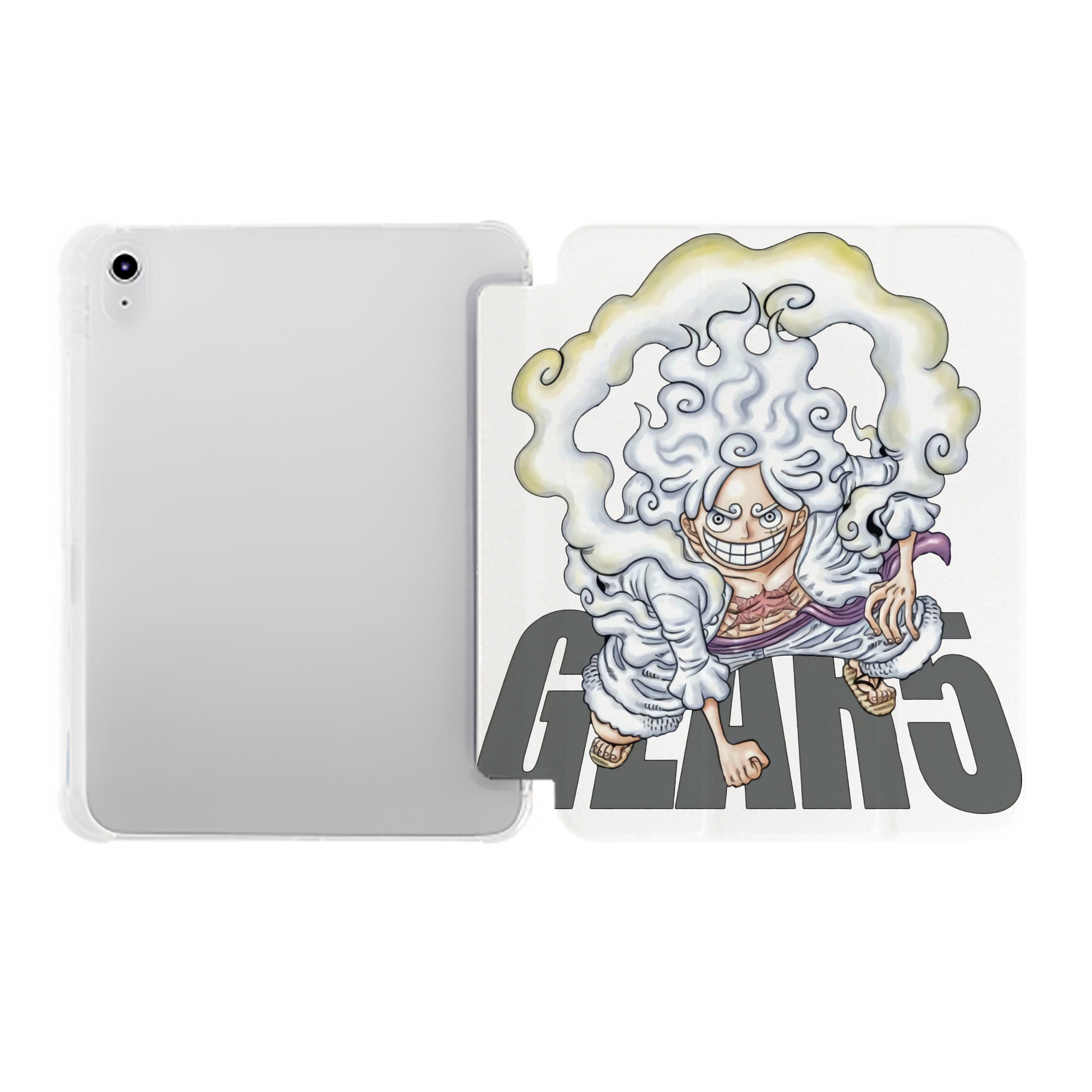 （画像用） ワンピース モンキー・D・ルフィ ONE PIECE Monkey D. Luffy IPad ケース ペン収納付き 三つ折りスタンド PUレザー×シリコン 対応機種9.5/10.5/10.9インチ
